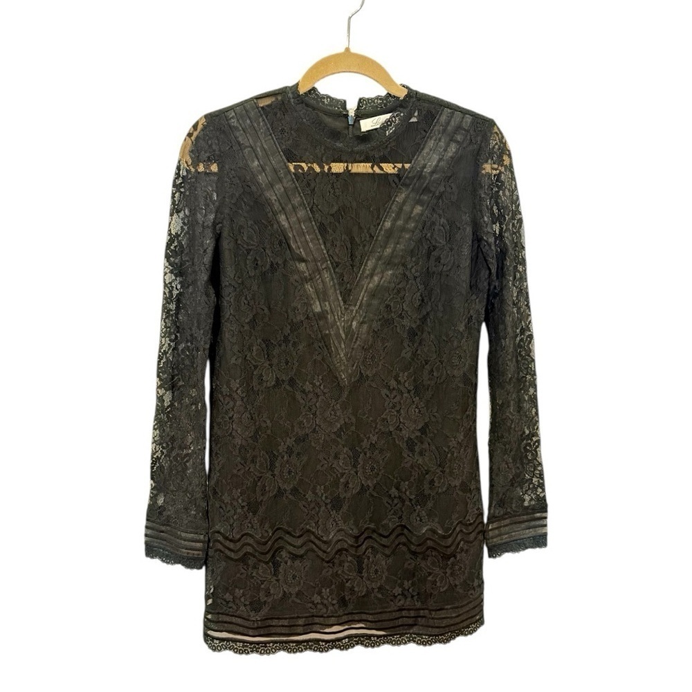 Lovers + Friends Lorde Dress in Night Elegant Black Lace Dress - Picture 3 of 11